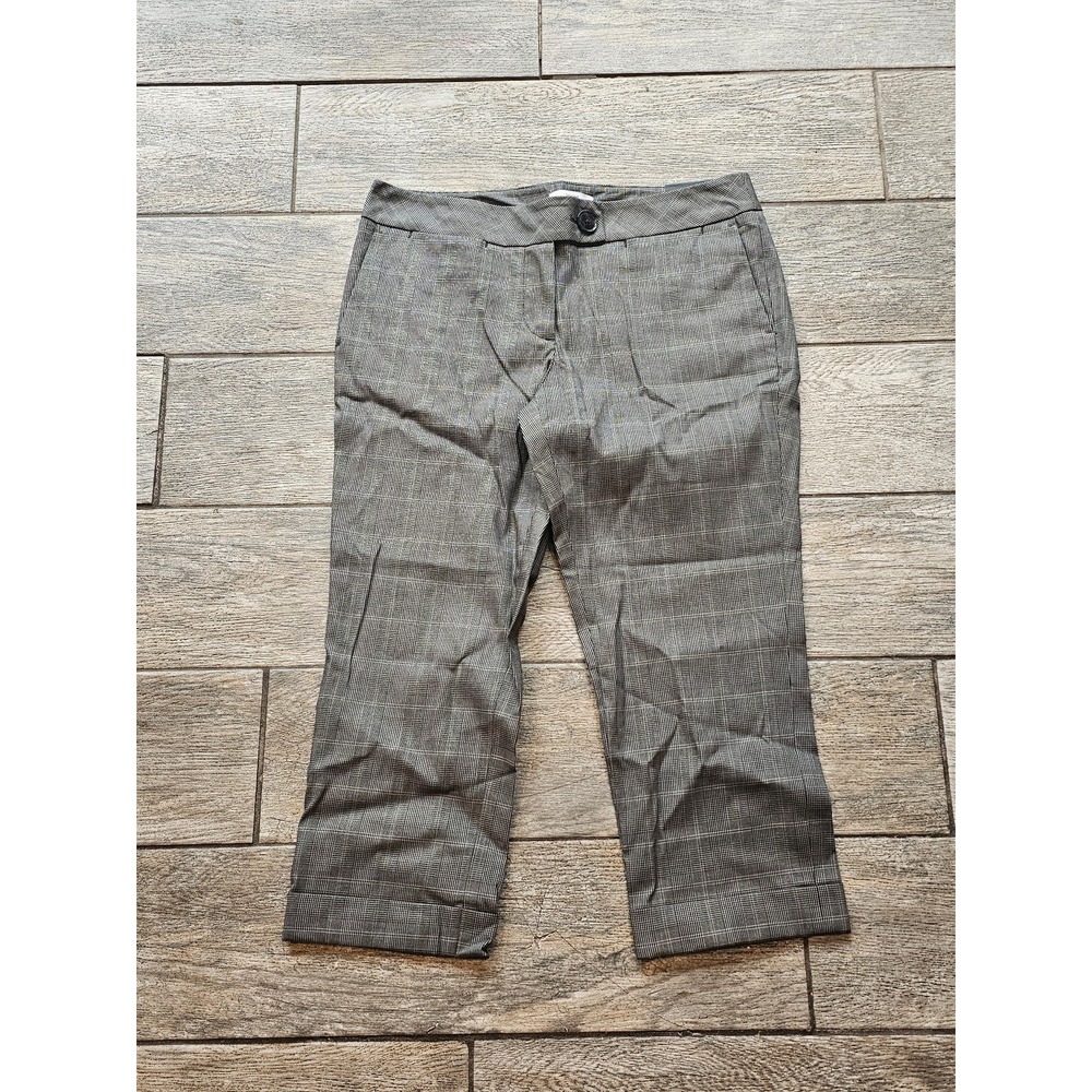 Ann Taylor Loft Petites Marisa Modern Grey Glen Plaid Crop Pants 6P New 85505964